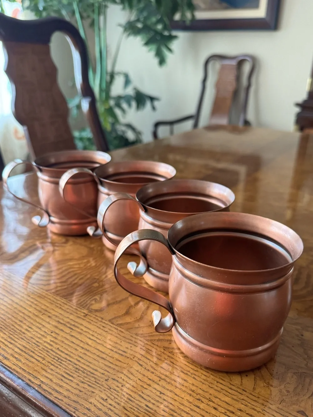 Gregorian Copper Mugs - Set of 4 - Vintage -  Made in the USA -Circa 1960’s/70’s